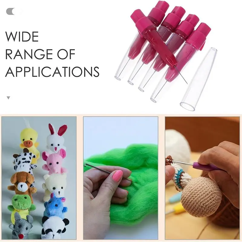 Precision Crafting Needle Felting Tools(5Pcs Set):Ergonomic Handle For DIY Wool Art Projects - 2