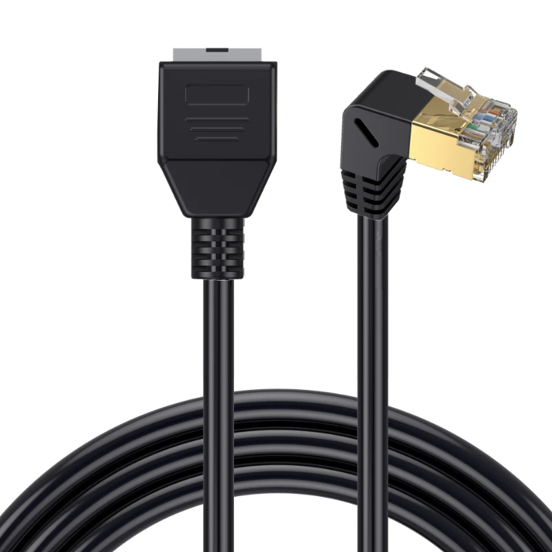 8p cat8 Stecker zu Buchse rj45 Verlängerung kabel Kabel rechtwinkliger Winkel rj45 Stecker zu Buchse Verlängerung leitung rj45 Stecker Buchse Adapter – Detail 7