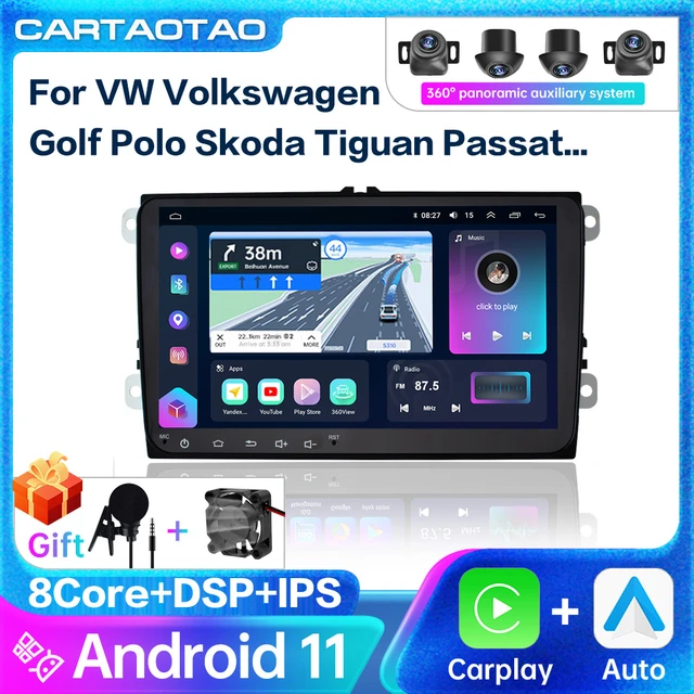 Podofo 4g 2 Din Android Auto Radio For Vw Volkswagen Golf Polo Tiguan  Passat Skoda Carplay Car Multimedia Player Gps Autoradio - Car Multimedia  Player - AliExpress