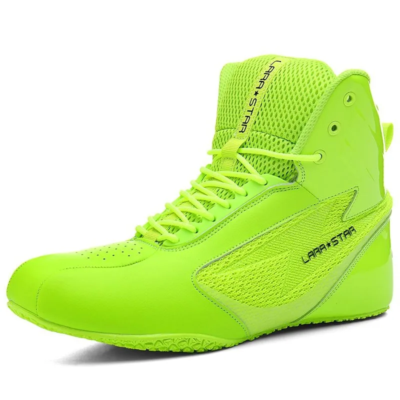 Men's Women's Indoor Fitness Training Wrestling Shoes Multi-color Wear-resistant Sports Shoes Non-slip Lightweight Boxing Shoe