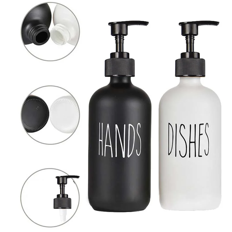 Soap Dispenser Glass Merterial 2Pcs 500Ml