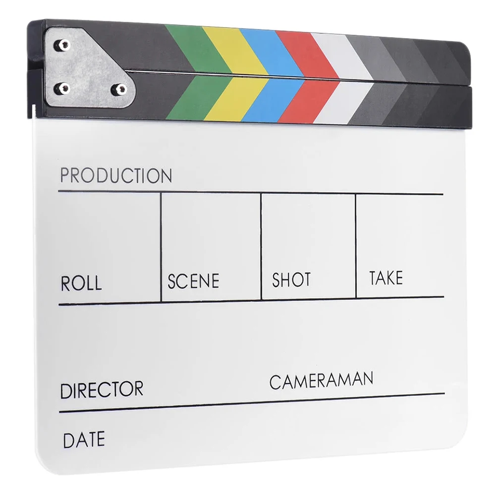 Film Clapper Board Director Video Scene Clapperboard Acrylic Dry Erase Movie Film Clapper