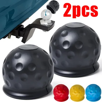 4pcs Universal 55MM Tow Bar Ball Cover Cap Trailer Ball Cover Tow Bar Cap Hitch Trailer Towball Protect Car Accessories