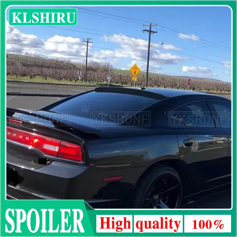 리어윙 창문 지붕 스포일러, 닷지 챌린저 차저 SRT SXT R/T 용, 광택 블랙 추구, 2015  2019 새로운 디자인