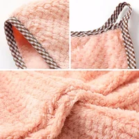 Small Hand Towel 27.5x25cm Pineapple Hanging Kitchen Cleaning Towel Handkerchief Coral Velvet Towels Washing Cleaning Towel 6