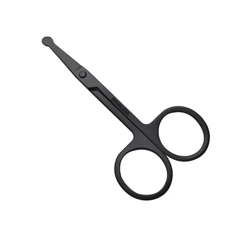 Neutral Stainless Steel Black Round Nose Safety Scissors (do Not Hurt Nose)