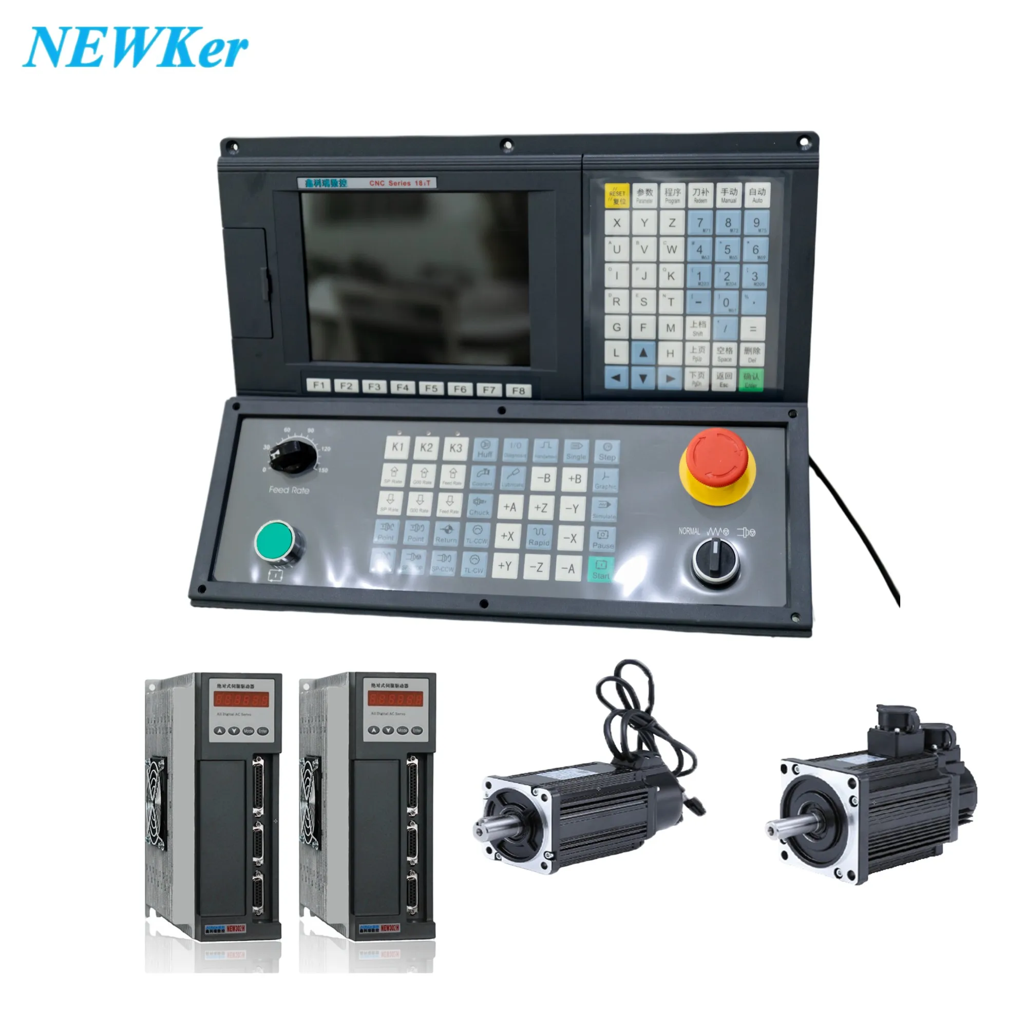 저렴한 2축 CNC 컨트롤러, 서보 모터 포함, 파누크 CNC 컨트롤러와 유사한 가격, 선반 및 밀링 머신용