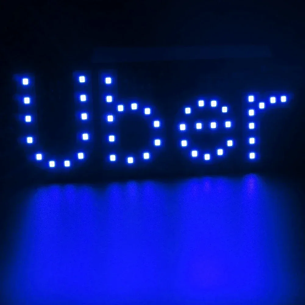 12V LED Car UBER Cab Indicator Lamp Windscreen Sign Windshield Light Brightness Lamp Signal Decoration Light