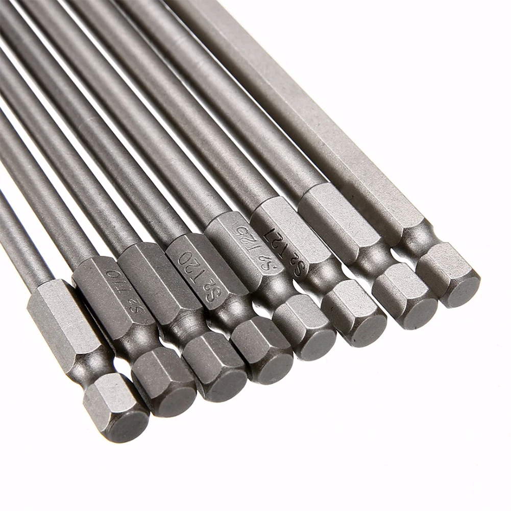 8Pcs Torx Screwdriver Bit 1/4'' Shank Hex Wind Drill Head 150mm 200mm Screw Wrench Magnetic Star T8 T10 T15 T20 T25 T27 T30 T40 4