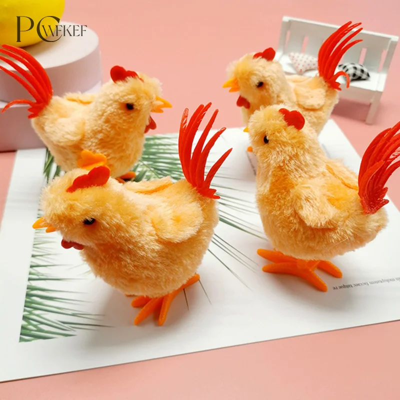 

Simulation Big Rooster Wind-up Toy Chicken Clockwork Plush Jumping Toy Easter Gift Kid Educational Interactive Toy Birthday Gift