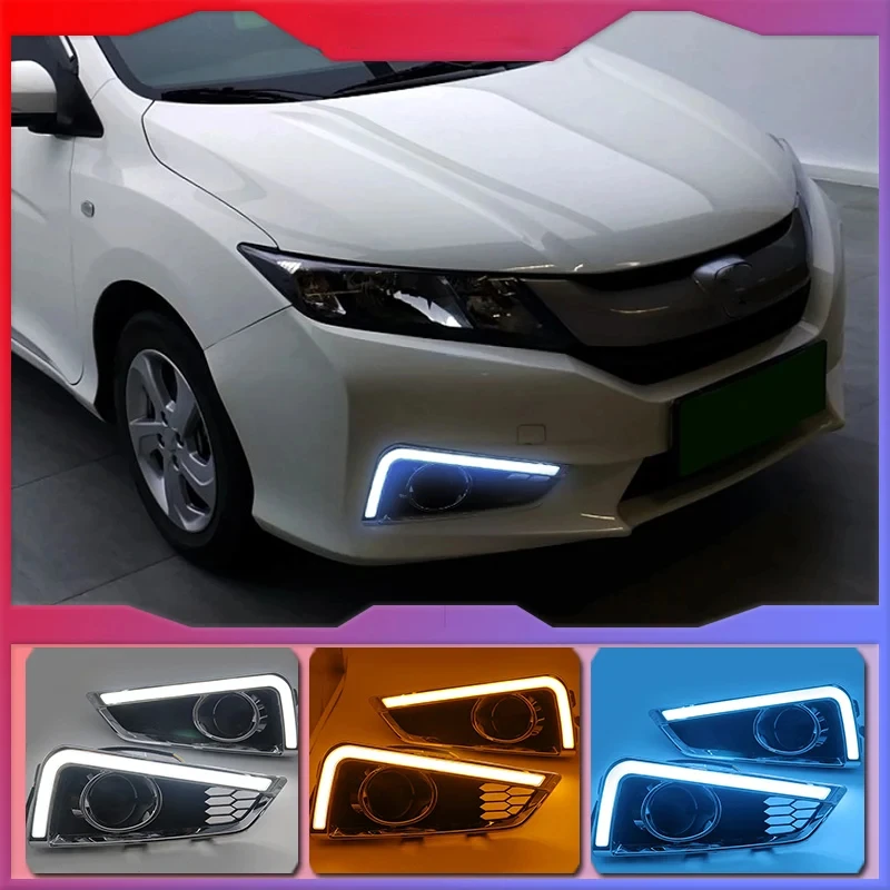 

1 компл., автомобильная лампа для Honda City 2015 2016 с желтой функцией поворота