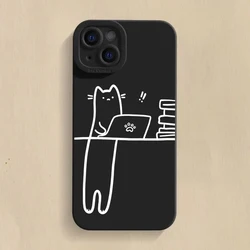 Whimsical Cat Pair Soft Phone Case Cover for SamsungS21 Ultra (1)
