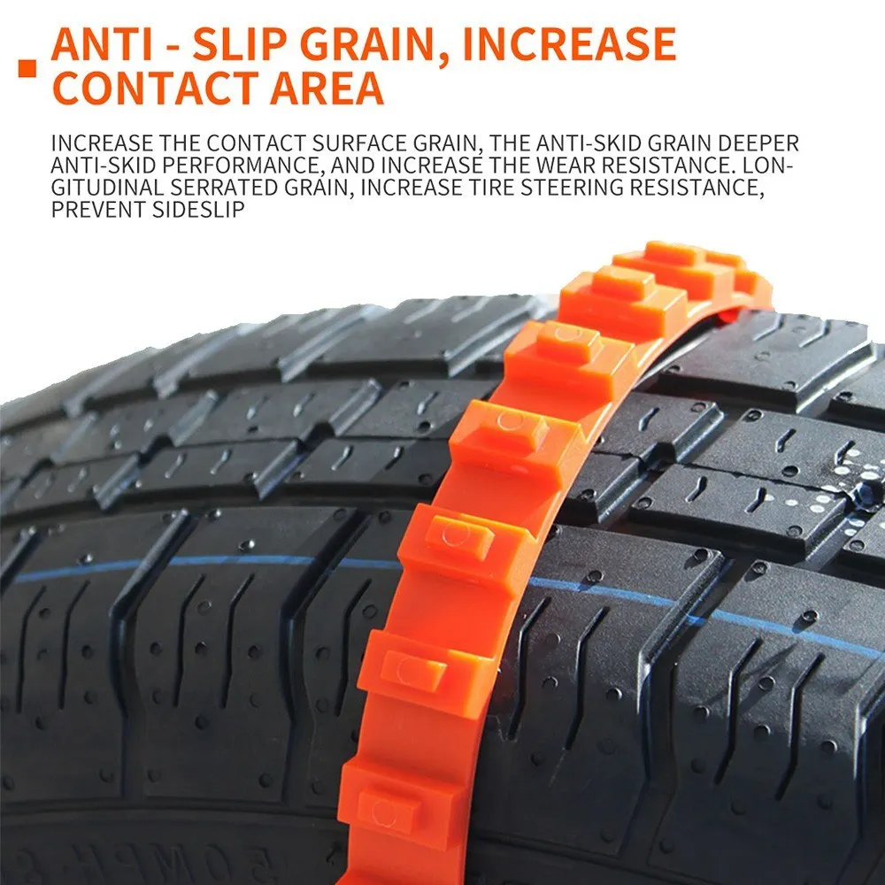 Car Tire Anti-skid Strap 20pcs 10*910mm Vehicle Tyre Non-slip Zip Grip Strip Adding Tire Traction for SUV Van Truck Snow Ice Mud