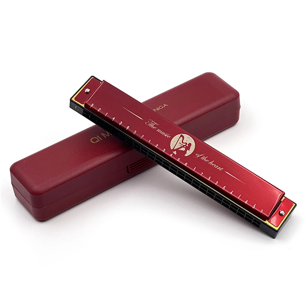 Diatonic Harmonica Chromatic Harmonica Kids Harmonica Mouth Harp 24 Holes Portable Harmonica Professional Standard Harmonica Lightweight Musical Instrument Toy for Motivational Gifts