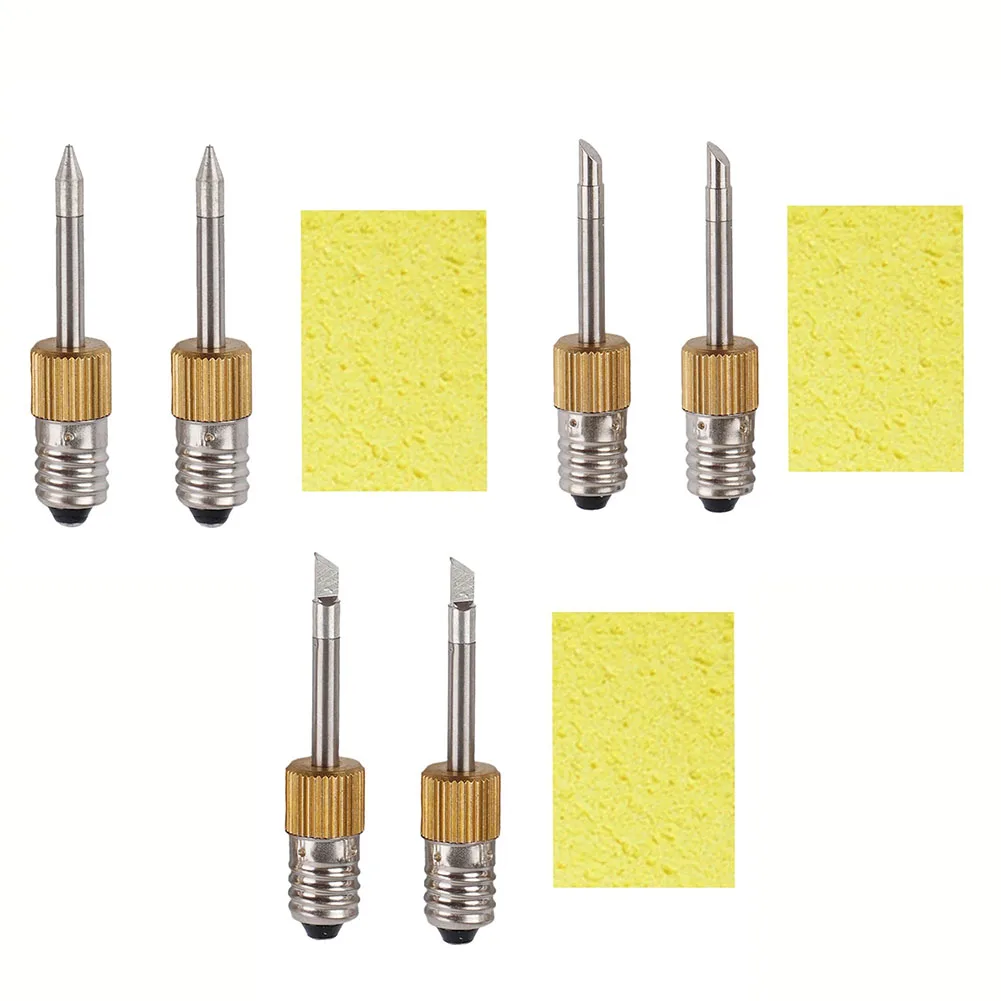 

2pcs Soldering Iron Tip1 With Sponge E10 Interface Welding Tips USB Soldering Tip Set B C K Type Power Tools Replacement Access