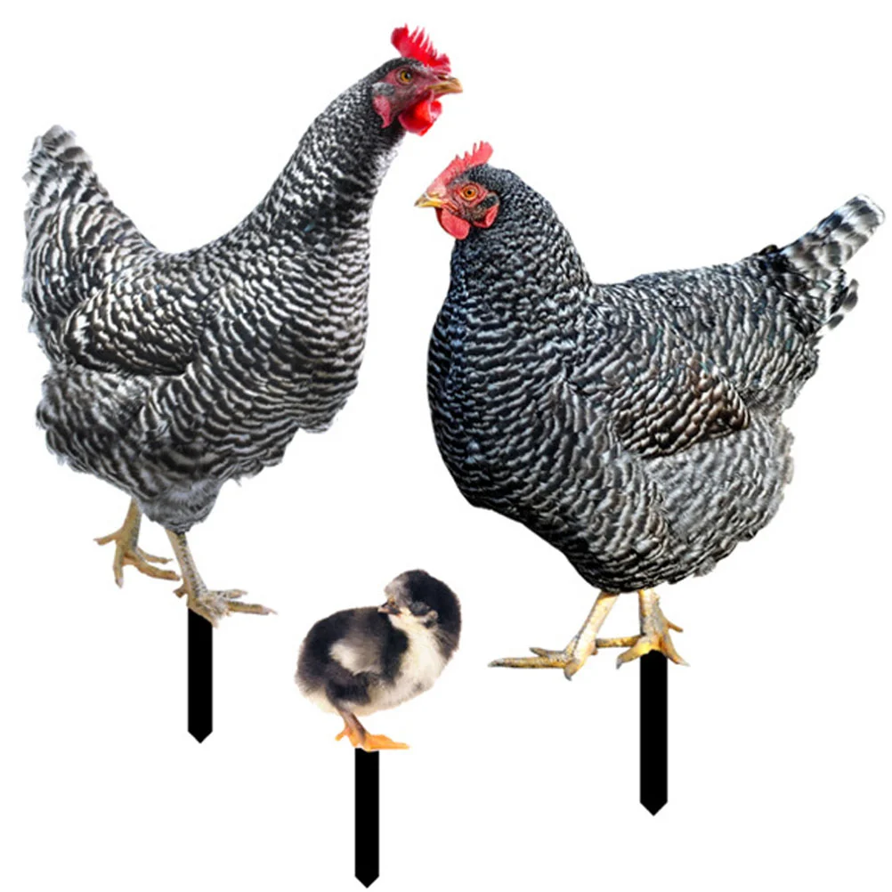 

Chicken Yard Art Acrylic Decorative Garden Stakes Acrylic Hen Sculpture Animal Lawn Ornament Patio Lawns Backyard Garden Decor