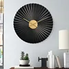 Creative Living Room Wall Clocks Bedroom Luxury Stereoscopic Fanshaped Metal Pointer Wall Clocks Modern Simple Home Decoration 2