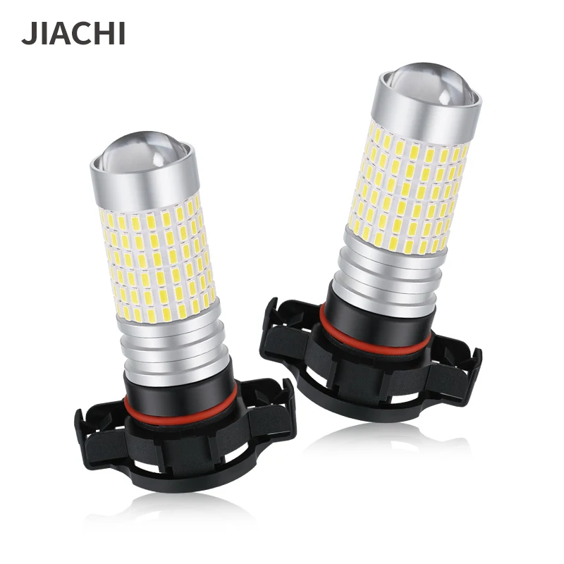

JIACHI 50 шт. Авто Стайлинг H4 5202 светодиодные противотуманные лампы Замена лампы H16 база 3014 чип 144SMD дневные ходовые светильник белый 12-24 В