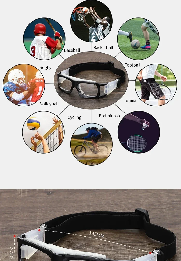 Men's MTB bike sunglasses showing wrap-around design and multi-color frame.