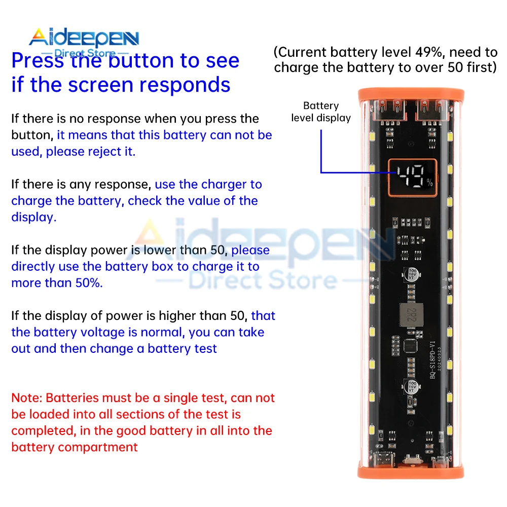 Dual Type C USB Power Bank Shell 5V/9V/12V DIY Shell 18650 Holder Cases Detachable Battery Charge Storage Box Without Battery