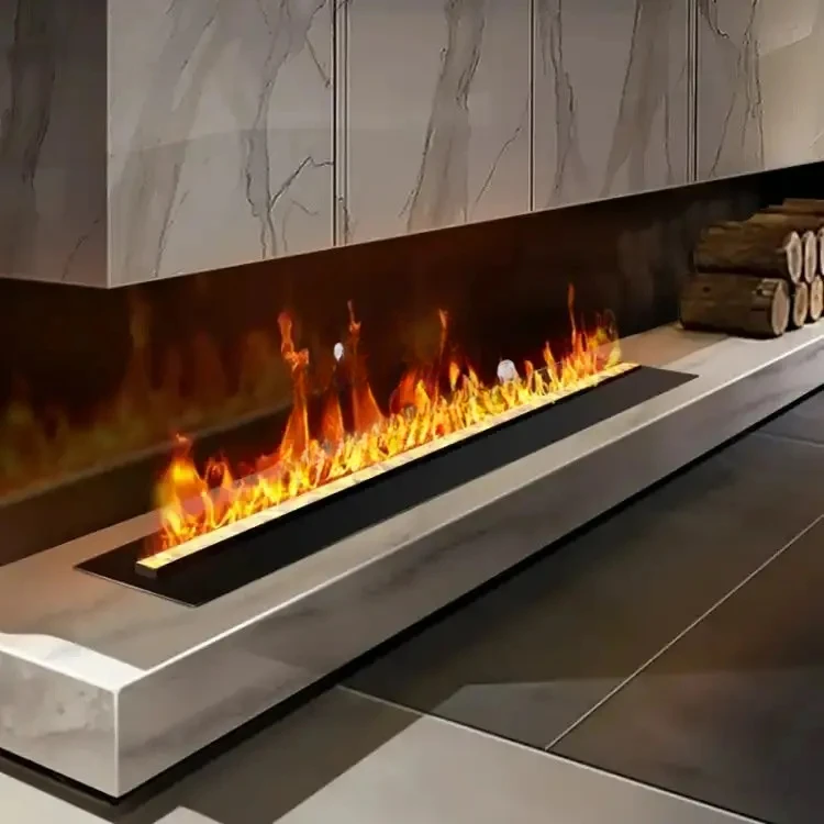 

New 200cm Fireplace with 5-year Warranty, Silent Automatic Water Injection, Sea Freight, Tax Included Delivery