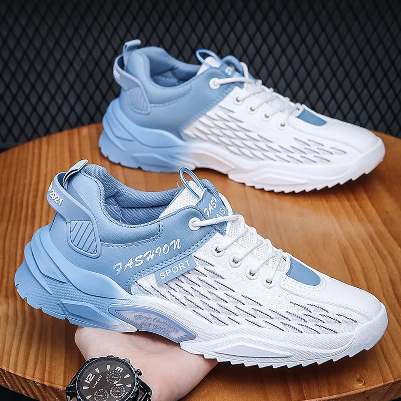 

Men Shoes Fashion Casual Sport Dad Shoes Mesh Breathable Platform Lace Up Tennis Sneakers Zapatillas Hombre 2023