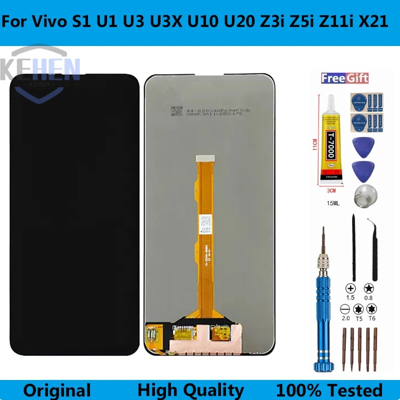 Vivo LCD S1 U1 U3 U3X U10 Z3i Z5i Z11i X21-Black X21A-черный экран в сборе для замены