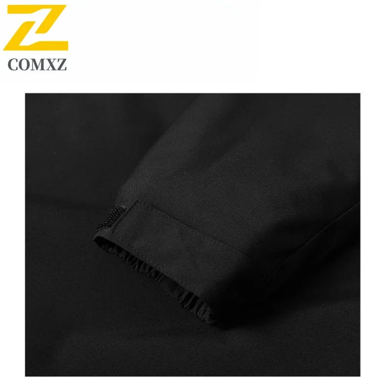 COMXZ High Quality Jackets Solid Color Outdoor Climbing Camping Men Lightweight Windbreaker Coat Adventure Fleece Racing Jacket