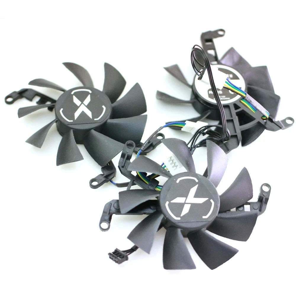 Muslimate Dc12V 75Mm 4 Fili 4Pin Per Xfx Rx6600Xt 6650Xt 8Gb Speedster Nero Me Rc Speedster Ventola Di Raffreddamento Della Scheda Grafica