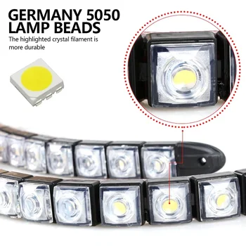 Luci Diurne a LED per Auto 6/8/9/10/12/14/16/18 LED Bianche Impermeabili, Lampadine per Fari e Nebbia, Illuminazione per Auto e Camion