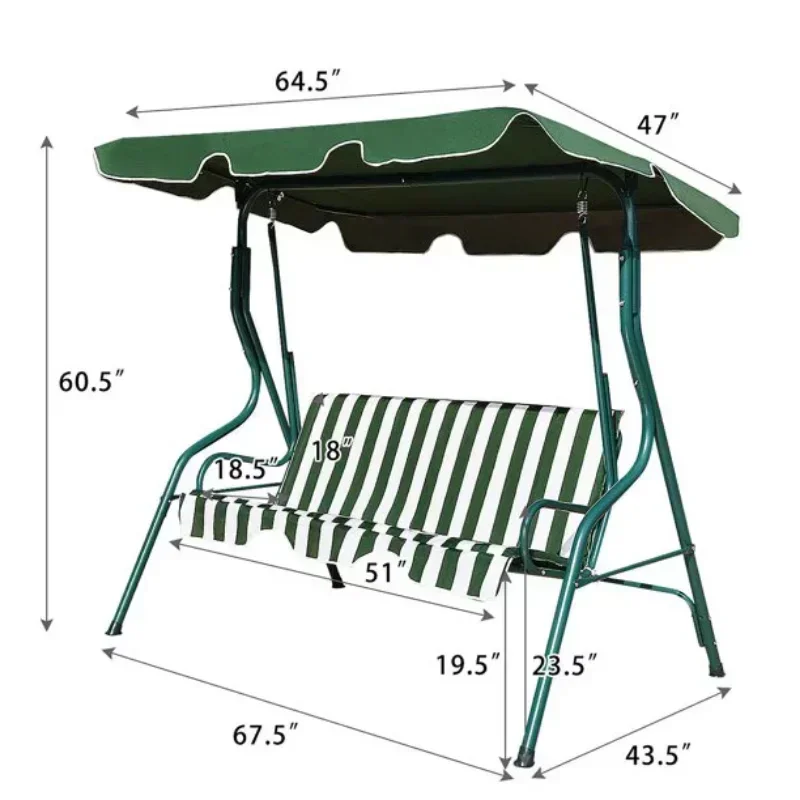 Outdoor Swing Canopy Patio Swing Chair 3 Person Canopy Hammock swing outdoor hanging