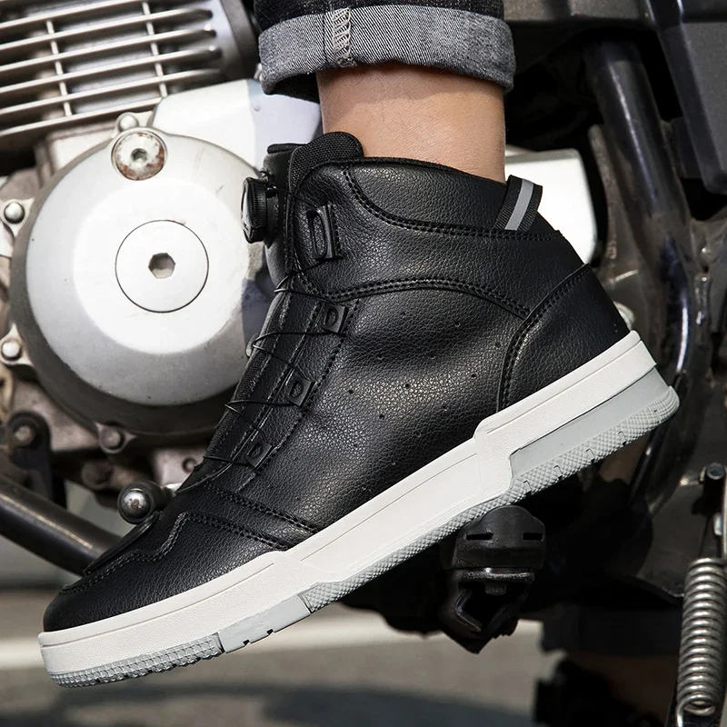Summer New Motorcycle Boots Men Women Knight Outdoor Riding Anti-slip Spring Sneakers Shoes Bicycle Mountain Racing Road Speed 6