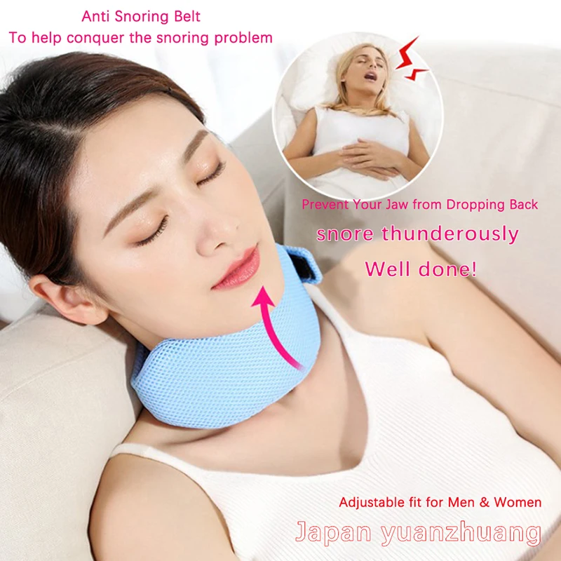 

Adjustable Anti Snoring Belt Stop Snoring Chin Strap Anti Apnea Jaw Solution Sleep Support Sleeping Care Tools for Men Women