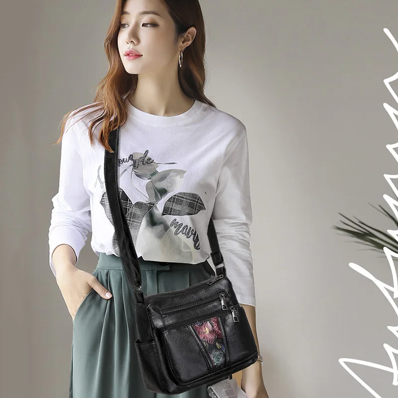 Crossbody Bag For Women Shoulder Bags Printing Messenger Bag Ladies Multiple Pockets Outdoor Travel Crossbody Bags Purse Zipper