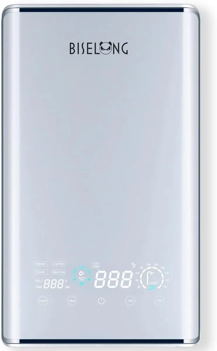 Tankless Water Heater, 12KW, 240V Endless Automatic Regulation of Hot Water On Demand, Memory Function to Save Energy, Small