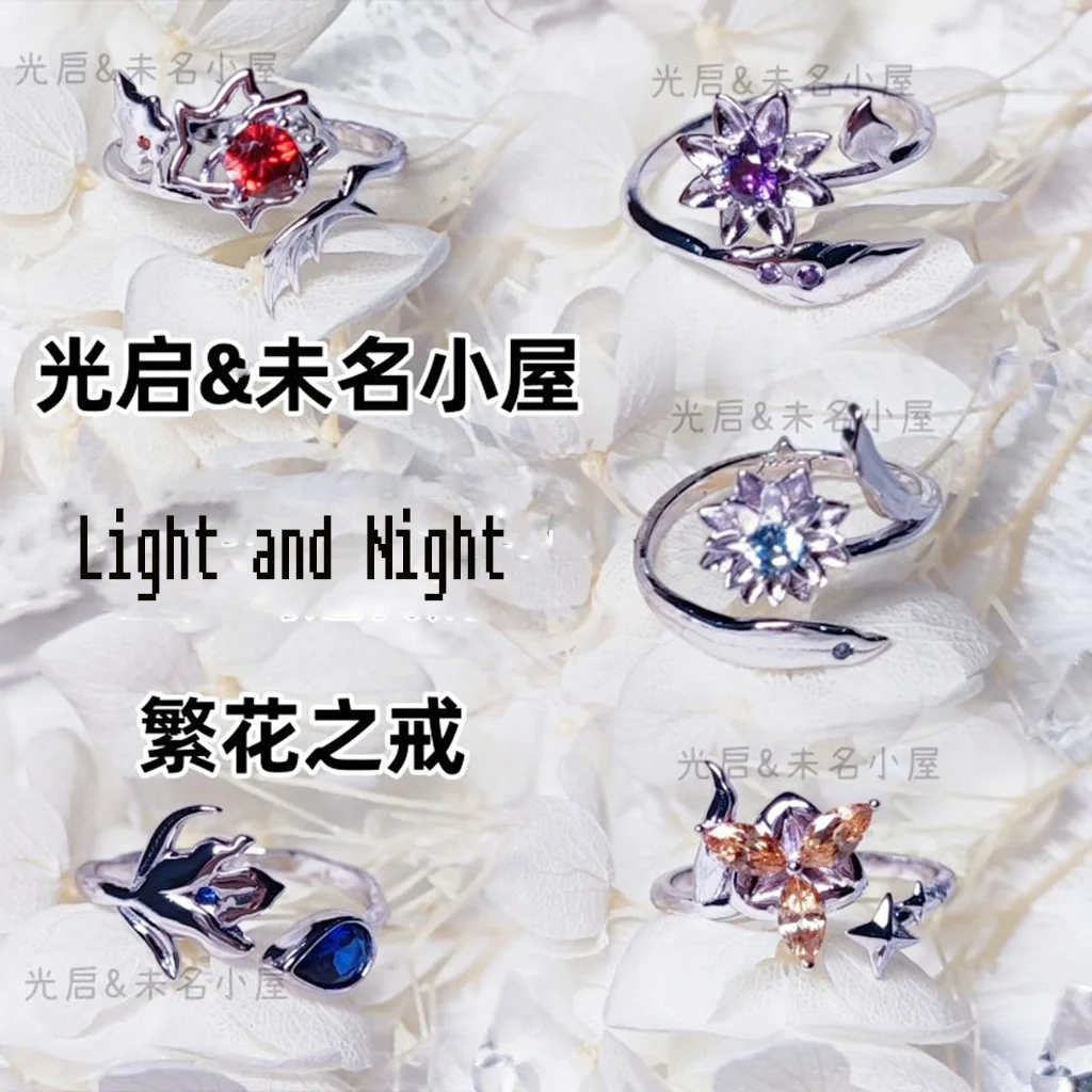 

Anime Light and Night Osborn Evan Sariel Charlie Jesse Rings Cosplay Finger Ring Jewelry Accessories Cosplay Couples Rings Gift