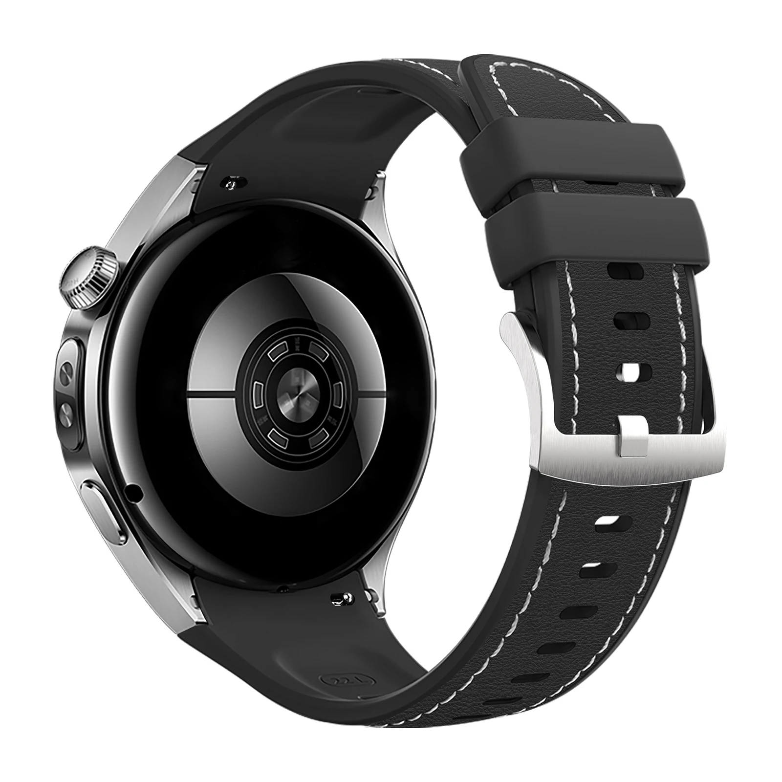 Premium Silicone Strap with Metal Buckle, Adjustable and Stylish Smartwatch Accessory