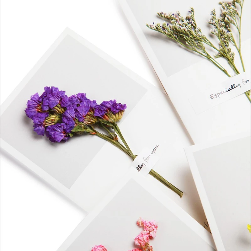 Tarjeta de felicitación con flores de Papel Kraft para el Día de San  Valentín, regalo de flores secas, 50 unids/paquete, Envío Gratis|Tarjetas  de negocios| - AliExpress
