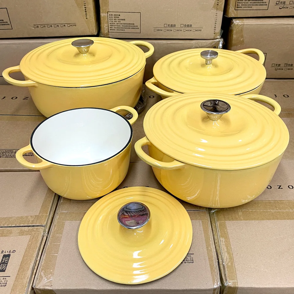 

Enamel cast iron pot, stew pot, soup pot, household non stick enamel induction cooker pot pots for cooking cookware set