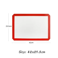 Silicone Non - Stick Baking and Rolling Mat - High - Temperature Resistant and Durable Oven Sheet (42x29.5cm QJBD)