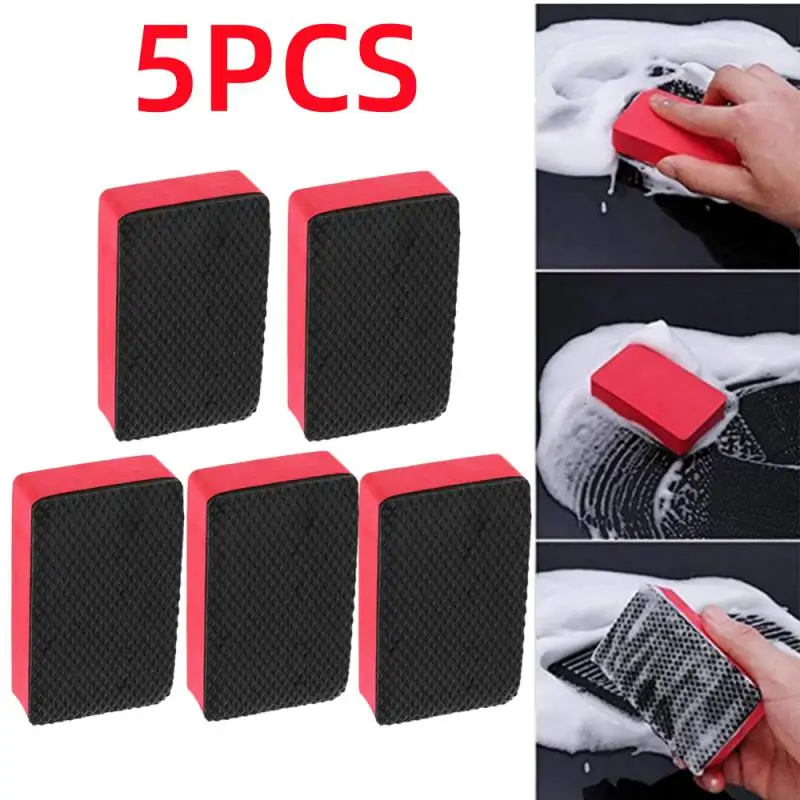 Car Cleaning Tools 5PCS Car Cleaning Eraser Clay Bar Pad Sponge Block Waxing Polishing Pad Auto Detail Accessories