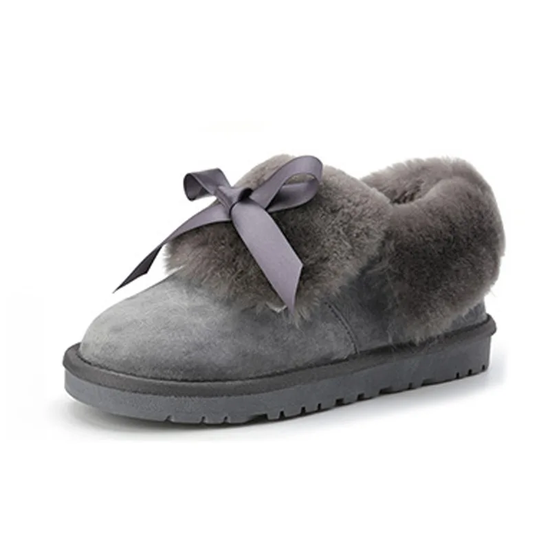 

100% Natural Fur Warm Wool Women Boots Top Quality Genuine Sheepskin Leather Woman Snow Boots Fashion Winter Ankle boots