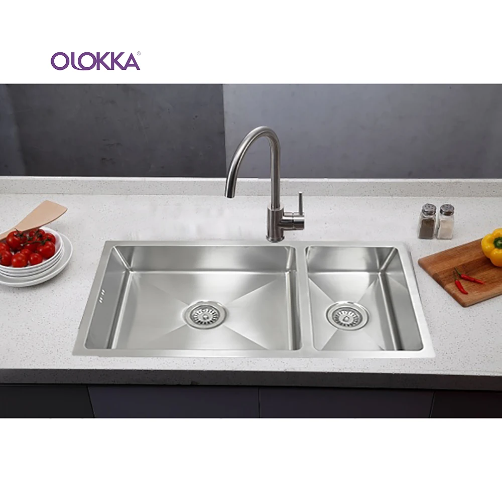 Nano Step Kitchen Sink 304 Stainless Steel Handmade Above Mount Waterfall Faucet Farmhouse Kitchen Sinks nano 304 waterfall kitchen sink flying rain water outlet large single slot handmade stainless steel vegetable wash basin white