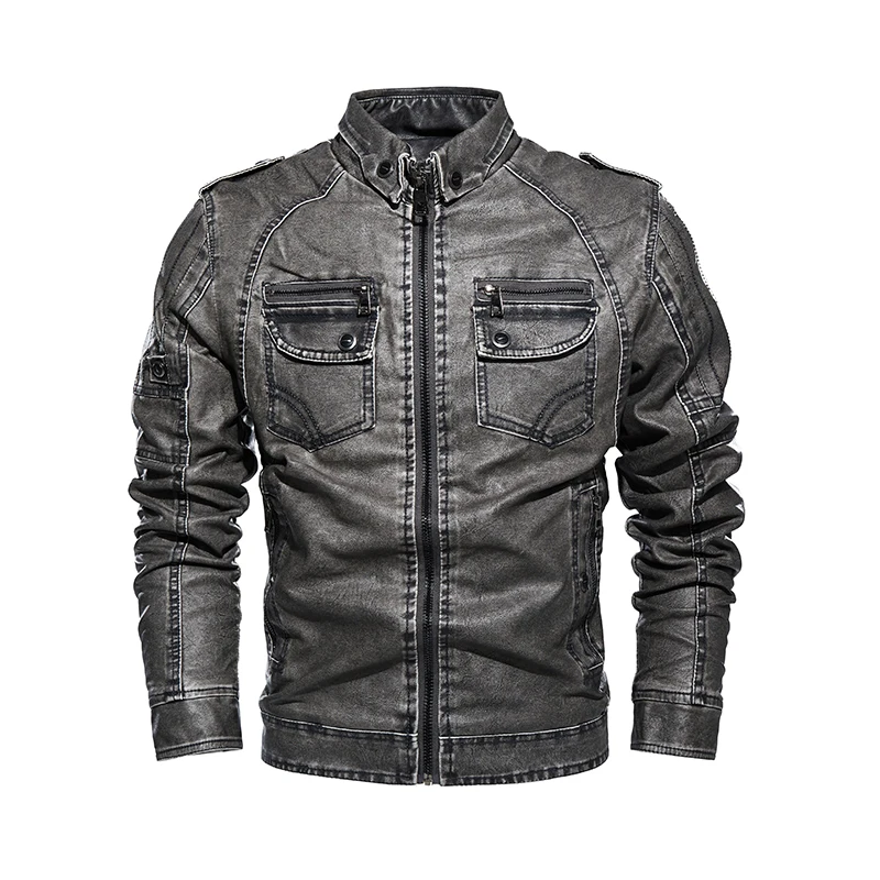 Men's PU Leather Jacket Image 4