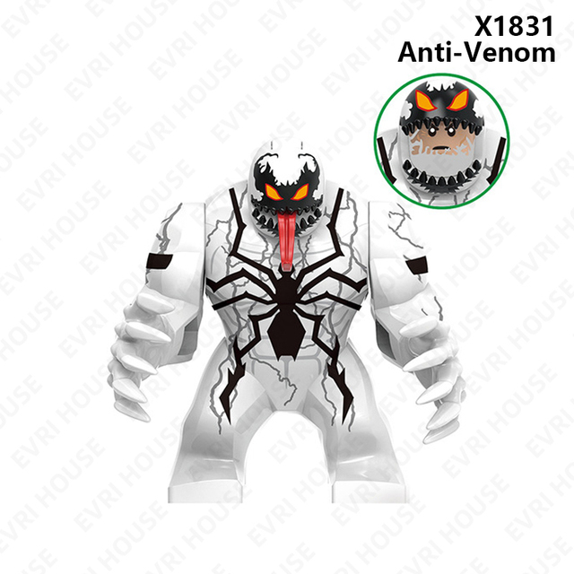 Venom Carnage Mini Action Figures Anit-Venom Riot Eddie Brock Bricks Disney Building Blocks Toys for Children