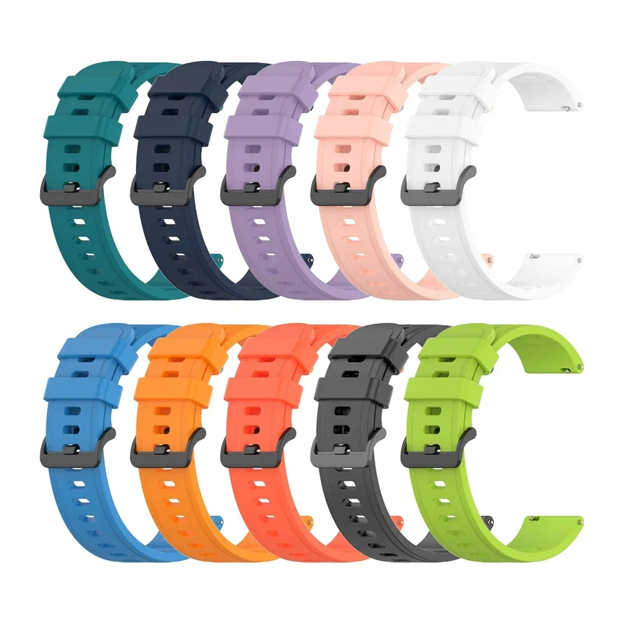 Universal Silicone Sport Watch Strap, 20/22mm - Durable Wrist Band