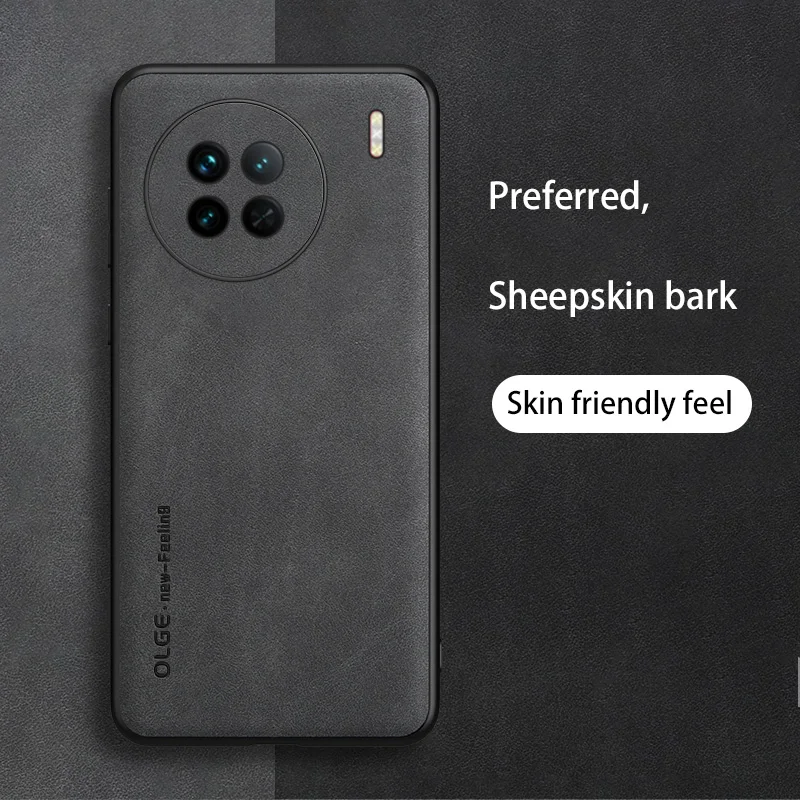 

Sheepskin Leather Phone Case For Vivo S10E S12 S12pro XNote X60 X60Pro Plus X70 X70Pro Plus X80 X80Pro X90Pro
