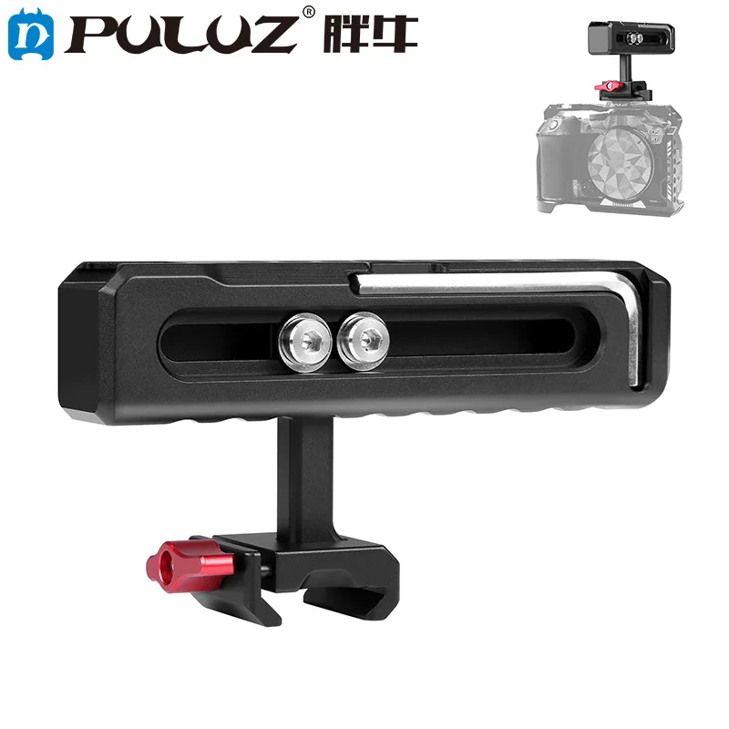 

PULUZ Metal Upper Handle Slide Bar Quick Release CameraCage Handle Universal Adjustable Handle