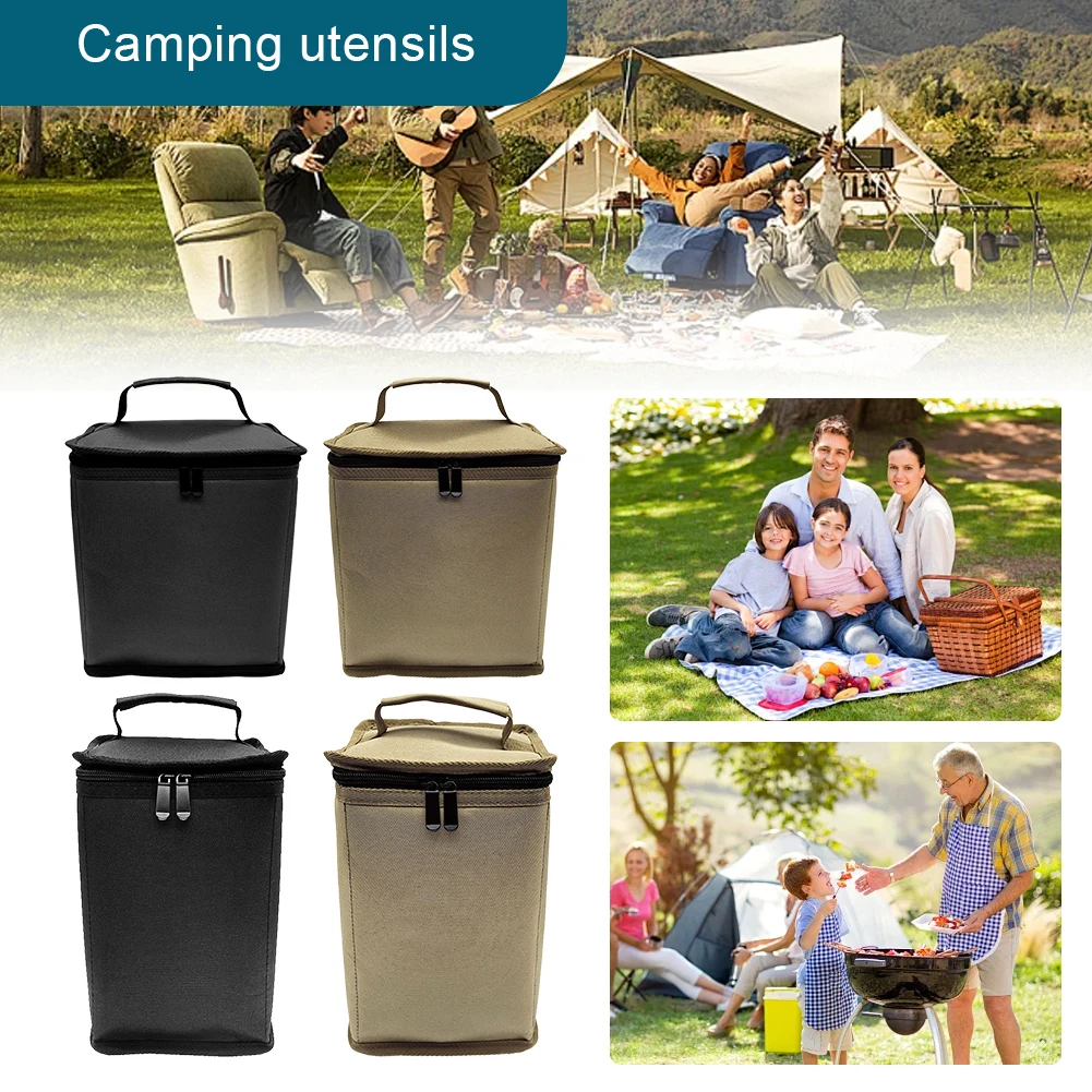 Fuel ​Cylinder Storage Bag 600D Oxford Cloth Butane Fuel Canister Cover Anti-Collision Camping Storage Bag for Outdoor Camping