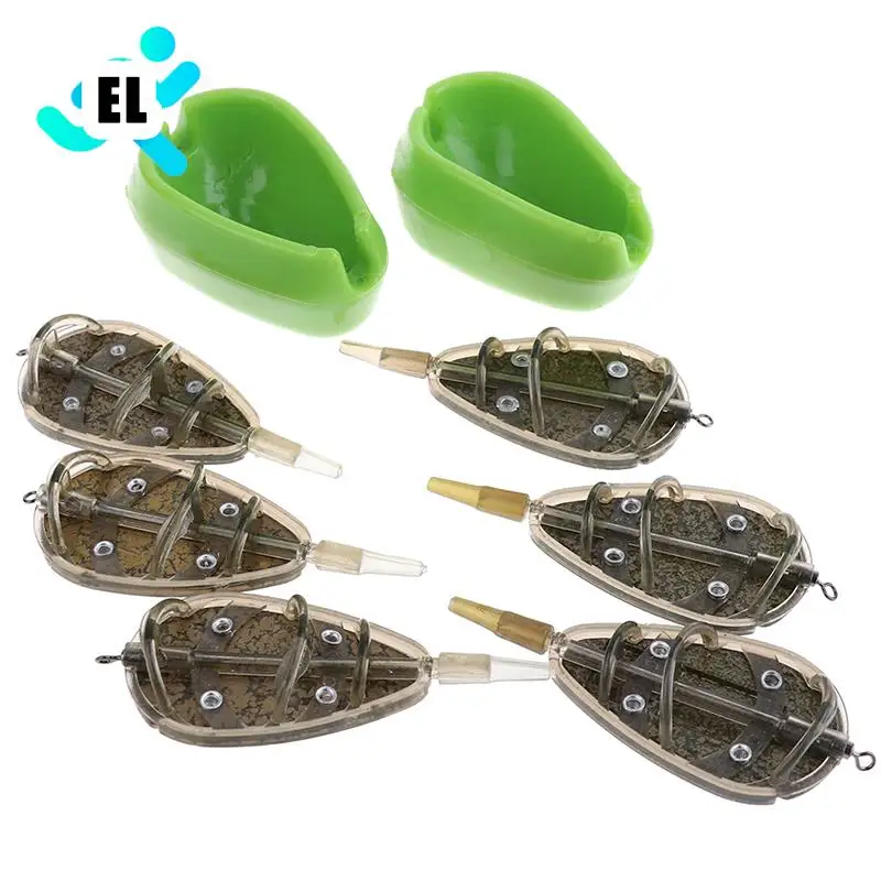 Outddor Fish Tackle Pesca Iscas Accessori Metodo In Linea Alimentatore Stampo Bait Thrower Bait Plumb Set Carp Fishing Bait Holder Tool